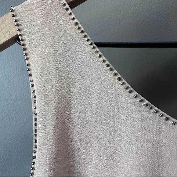 H&M Taupe/Cream Slip dress with embellishments. Size 8. GUC—see details - Picture 4 of 9